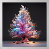 Farbiger Weihnachtsbaum Poster (Vorne)