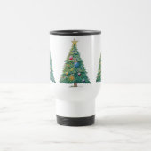 Farbiger Weihnachtsbaum Reisebecher (Mittel)