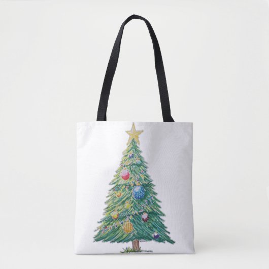 Farbiger Weihnachtsbaum Tasche (Vorderseite)