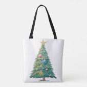 Farbiger Weihnachtsbaum Tasche (Rückseite)