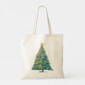 Farbiger Weihnachtsbaum Tragetasche (Rückseite)