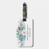 Farbiger Weihnachtskranz Gepäckanhänger (Rückseite vertikal)