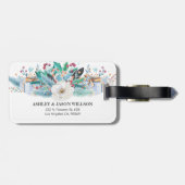 Farbiger Weihnachtskranz Gepäckanhänger (Rückseite horizontal)