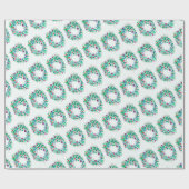 Farbiger Weihnachtskranz Geschenkpapier (Flach)