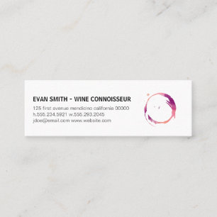 Farbiger Weinfleck Mini Visitenkarte