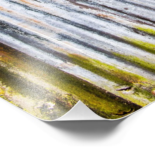 Farbiger Wellblechzaun Fotodruck (Ecke)