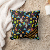 Farbiger Weltraumjunge Kissen (Decke)