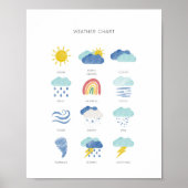 Farbiger Wetterpädagoge Poster (Vorne)