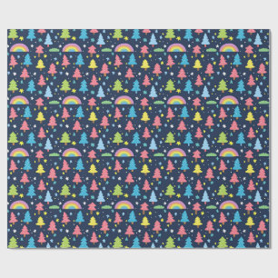 Farbiger Whimsikbaum Geschenkpapier