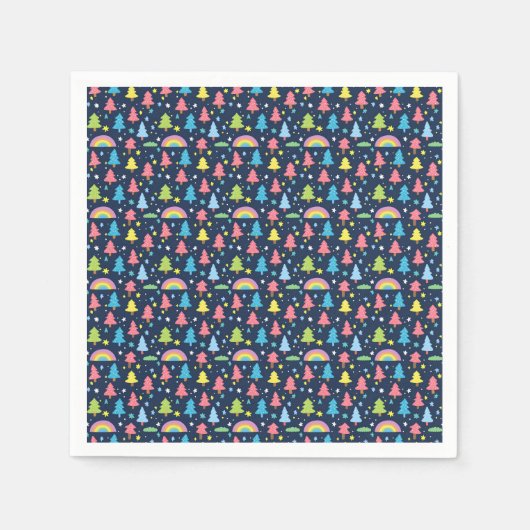 Farbiger Whimsikbaum Serviette (Vorderseite)