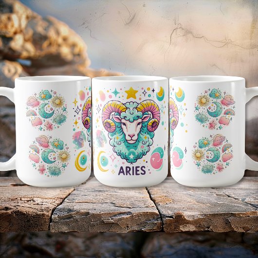 Farbiger Widder-Zodiac-Astrologie-Sternzeichen Kaffeetasse