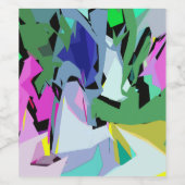 Farbiger Wind Weinetikett (Einzelnes Label)