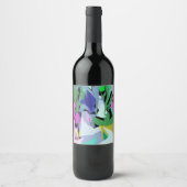 Farbiger Wind Weinetikett (Vorderseite)