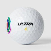 Farbiger Wirbelsturm Golfball (Logo)