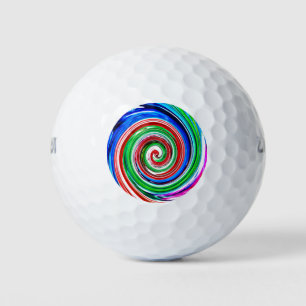 Farbiger Wirbelsturm Golfball