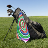 Farbiger Wirbelsturm Golfhandtuch (Gras)