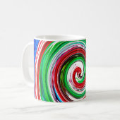 Farbiger Wirbelsturm Kaffeetasse (Vorderseite Links)