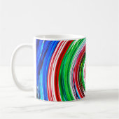 Farbiger Wirbelsturm Kaffeetasse (Links)
