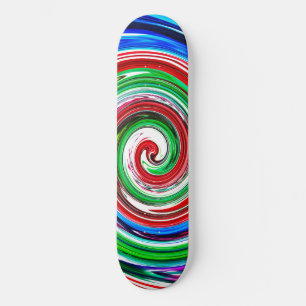 Farbiger Wirbelsturm Skateboard