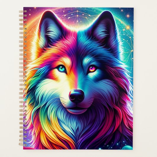 Farbiger Wolf Planer (Vorderseite)