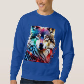 Farbiger Wolf Sweatshirt (Vorderseite)