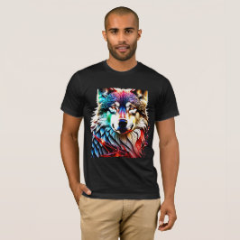 Farbiger Wolf T-Shirt