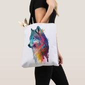 Farbiger Wolf Tasche (Von Nahem)