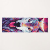 Farbiger Wolf Yogamatte (Vorderseite (Horizontal))
