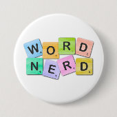 Farbiger Word-Nerd Button (Vorderseite)