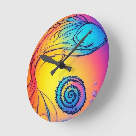 Farbiger Yaie Runde Wanduhr (Winkel)