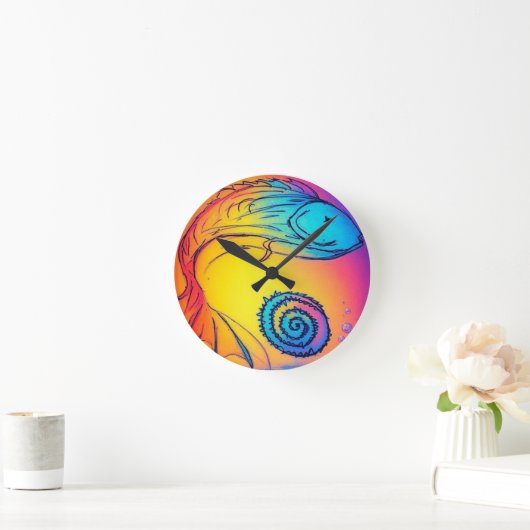 Farbiger Yaie Runde Wanduhr (Zuhause)