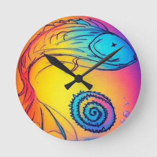 Farbiger Yaie Runde Wanduhr