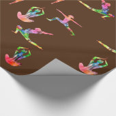Farbiger Yoga Geschenkpapier (Ecke)