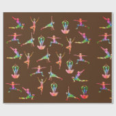 Farbiger Yoga Geschenkpapier (Flach)