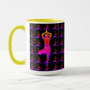 Farbiger Yoga Tasse