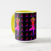 Farbiger Yoga Tasse (Vorderseite Links)