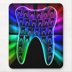 Farbiger Zahn-Entwurfs-Zahnarzt Mousepad