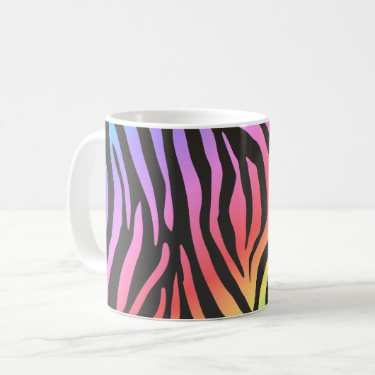 farbiger Zebradruck Kaffeetasse (Vorderseite Links)
