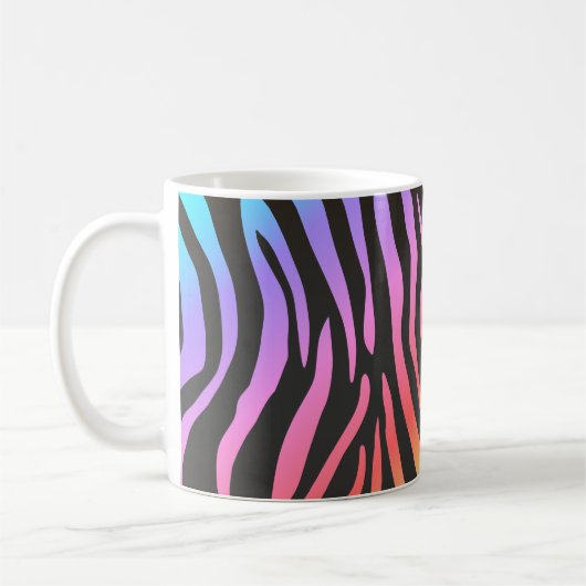 farbiger Zebradruck Kaffeetasse (Links)