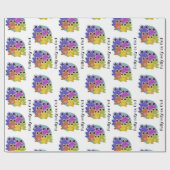 Farbiger Zollfrosch Geschenkpapier (Flach)