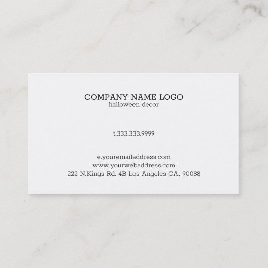 Farbiger Zuckerschädel auf weiß Visitenkarte (Rückseite)