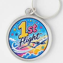 Farbiges 1. Flug Flugzeug Souvenir Schlüsselanhänger