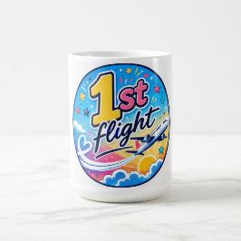 Farbiges 1. Flugzeugsouvenir Kaffeetasse