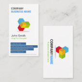 Farbiges 3D-Cube-Logo - kreativ und einzigartig Visitenkarte (Vorne/Hinten)