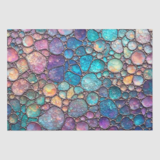 Farbiges Abalone-Blasen-Papierpapier Seidenpapier (Vorderseite)