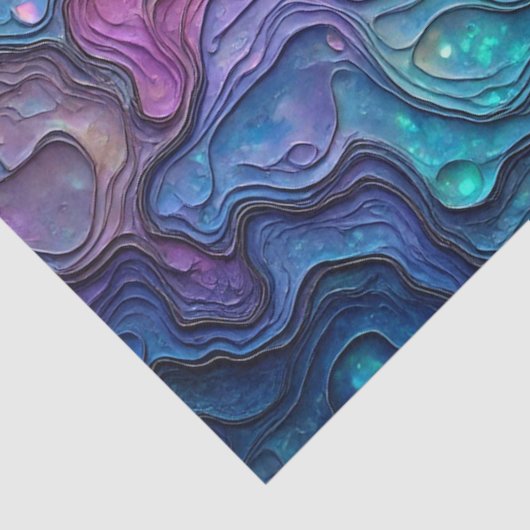 Farbiges Abalone-Wirbel-Papiertücher Seidenpapier (Detail)