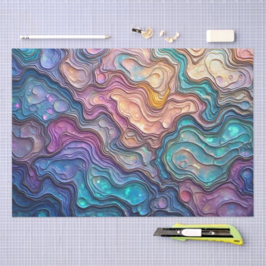 Farbiges Abalone-Wirbel-Papiertücher Seidenpapier (Handwerk)