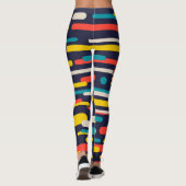 farbiges, abgerundetes Rechteck Leggings (Rückseite)