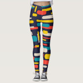 farbiges, abgerundetes Rechteck Leggings (Vorderseite)