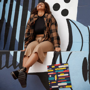 Farbiges, abgerundetes Rechteck Tasche